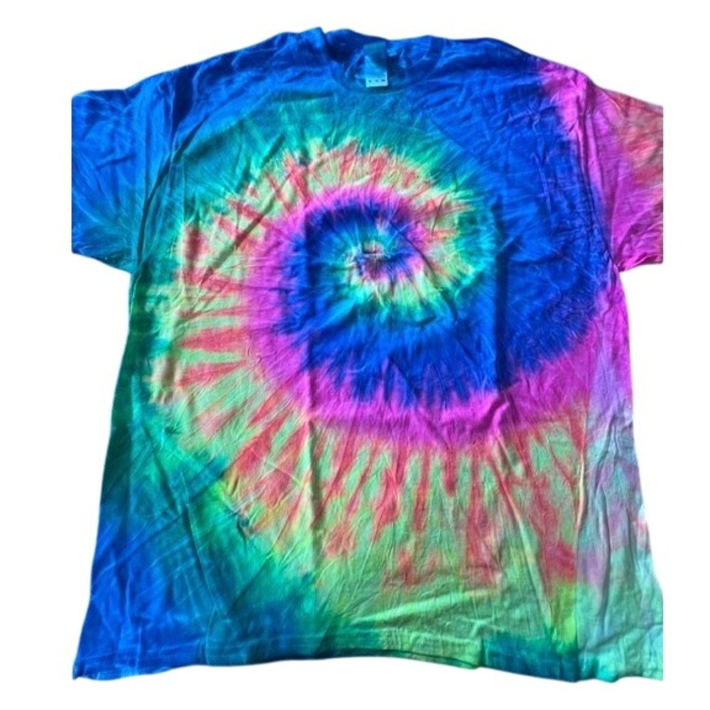 Colortone Tie Dye T Shirt Mens XL Multicolor Spiral Psychedelic Cotton Tee